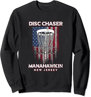 Disc Chaser Manahawkin Disc Golf New Jersey Golfer Sweatshirt