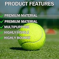Vista 5 de Tennis Balls, 20 Pack Training Tennis Balls,High Elasticity Practice Tennis for Beginner, Exercise Playing Balls for Pet Dog
