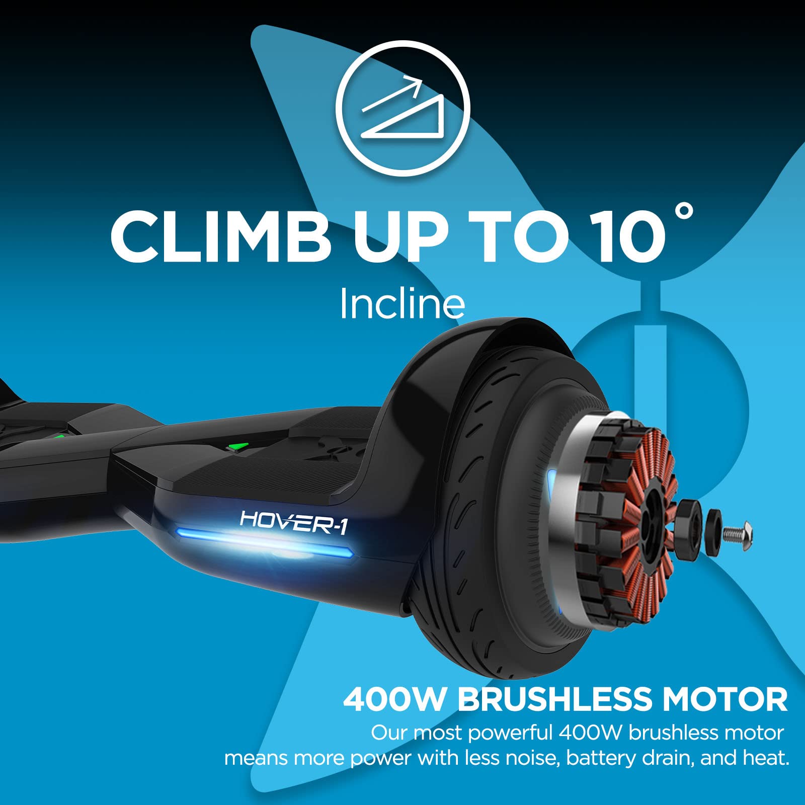 Hover-1 Dream Electric Hoverboard | 7MPH Top Speed, 6 Mile Range, Long Lasting Lithium-Ion Battery, 5HR Full Charge, Rider Modes: Beginner to Expert