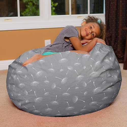 Miniatura 198 de Posh Creations - Sillón puff para niños, adolescentes y adultos, incluye funda extraíble y lavable a máquina, grande de 38 pulgadas, piel de conejo