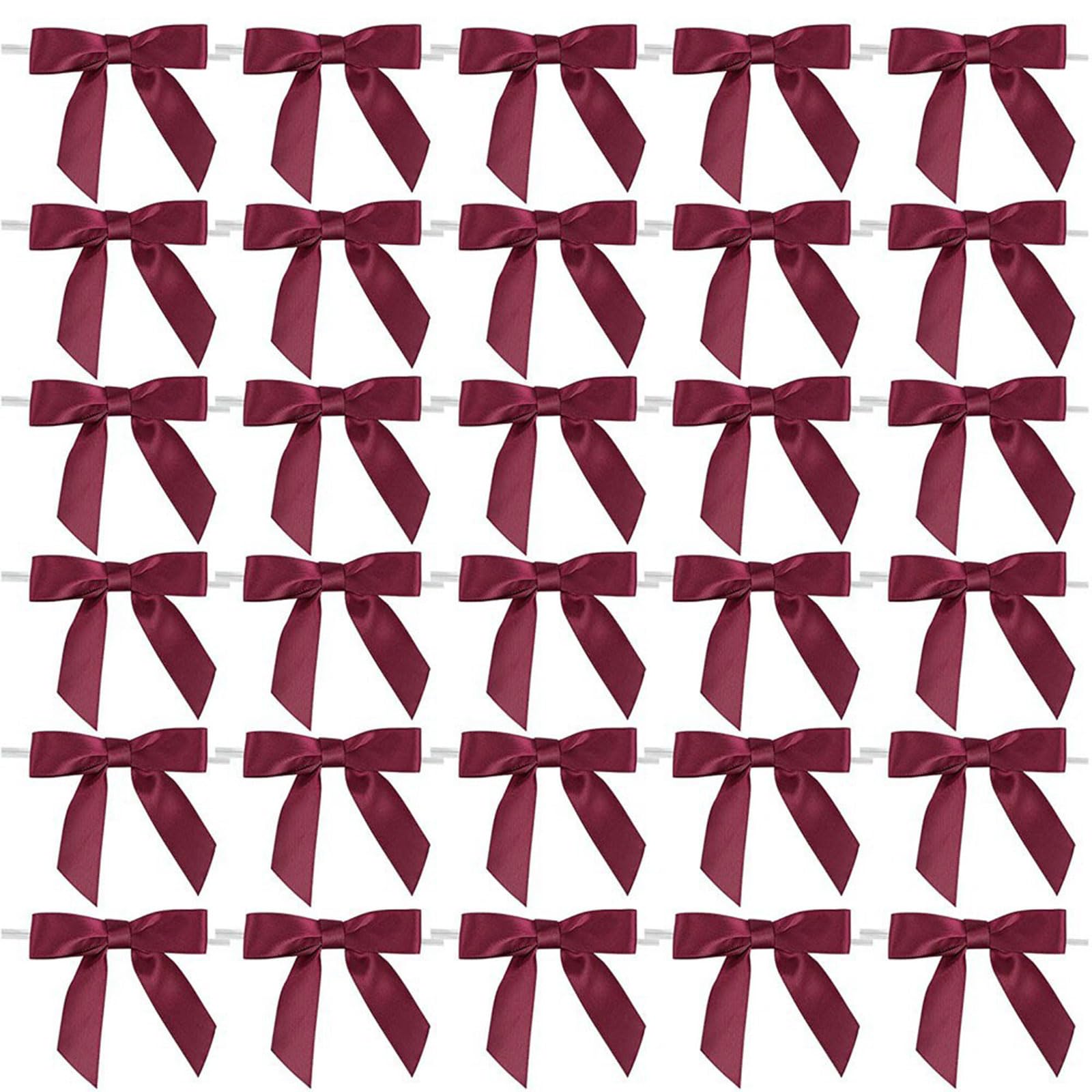 sodeber 50Pcs Bowknot Ribbon Drinking Cup Identifier Elegant Packaging Fun for Parties Birthdays and Festival Occasion Drinking Cup Identifier