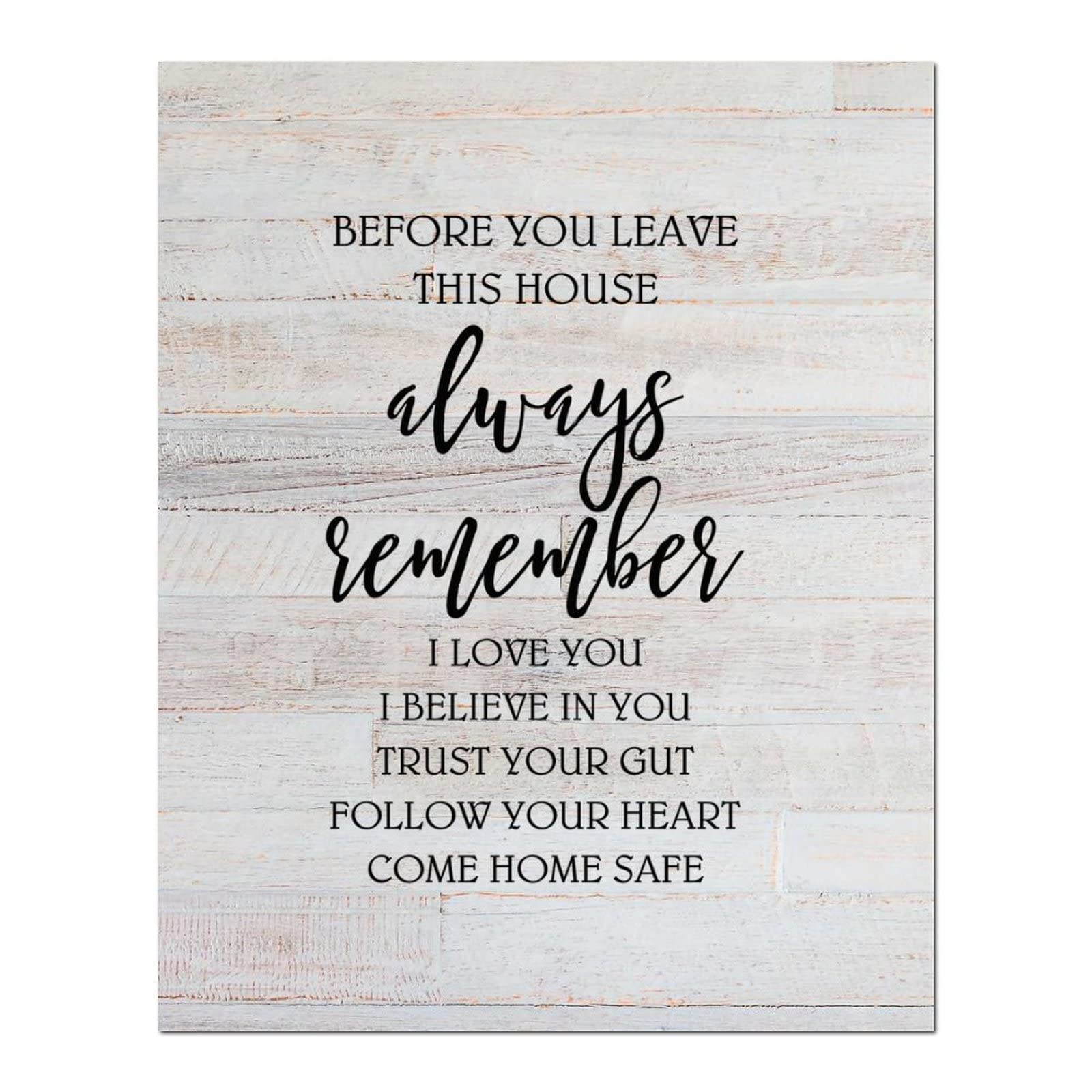 Plaque rectangulaire en bois avec citations déco chambre 40x50 cm