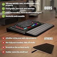 Vista 4 de Computer Tilt Keyboard Stand - Acrylic Ergonomic Keyboard Holder for Easy Typing Working, Keyboard Riser with Comfortable Wrist Rest for Keyboard