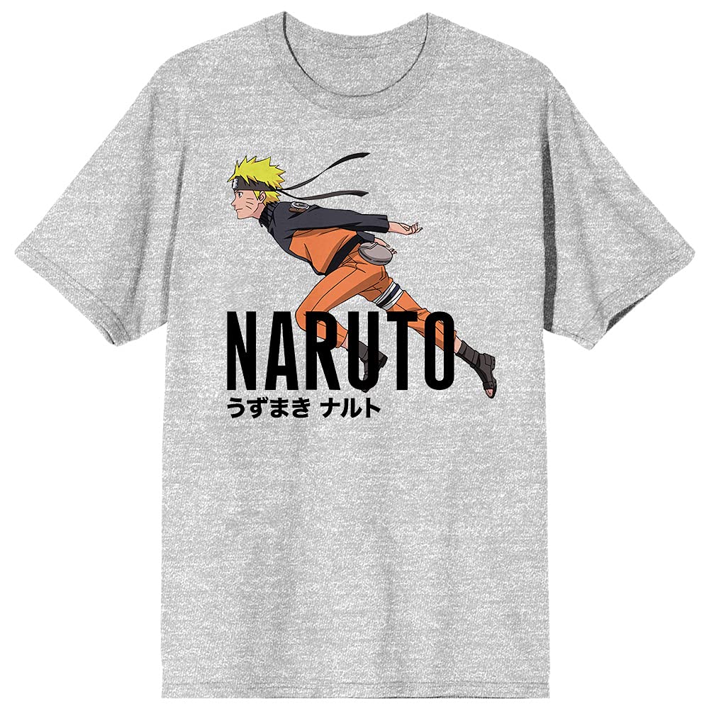 Naruto Anime Cartoon Character Heather Tee Small Multicolored