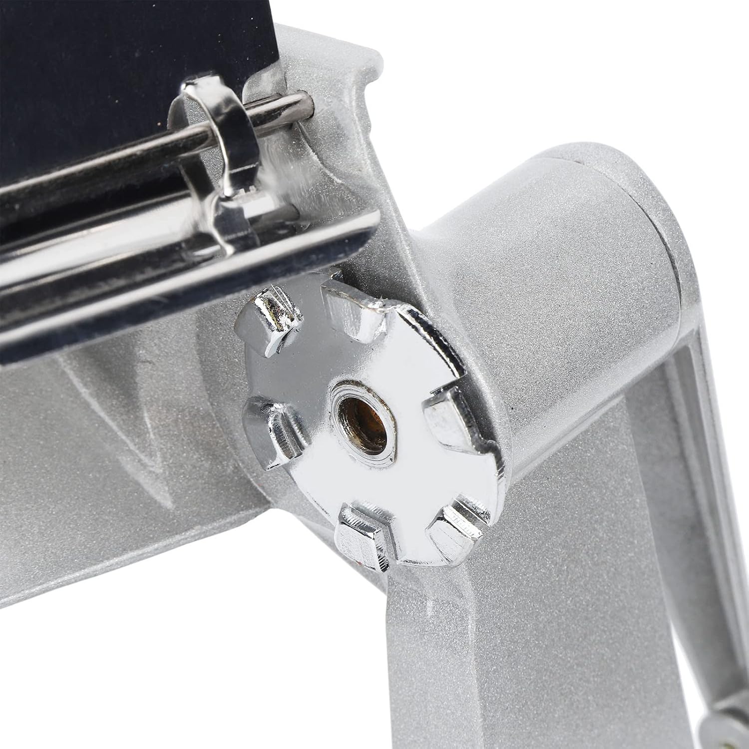 MultiFunctional Hand Crank Vegetable Grater with 5 Stainless Steel Vane/Wing for Kitchen, Durable Tool for Onions, Salad, Pizza Toppings, 10.6in Tall