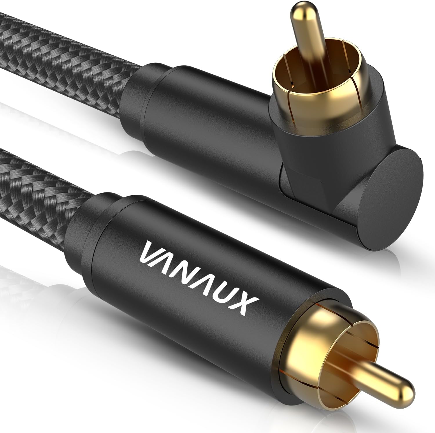 VANAUX 90 Degree RCA Cable - Digital Coaxial Audio Cable for Home Theater, Sound Bar, TV, PS4, Xbox and More