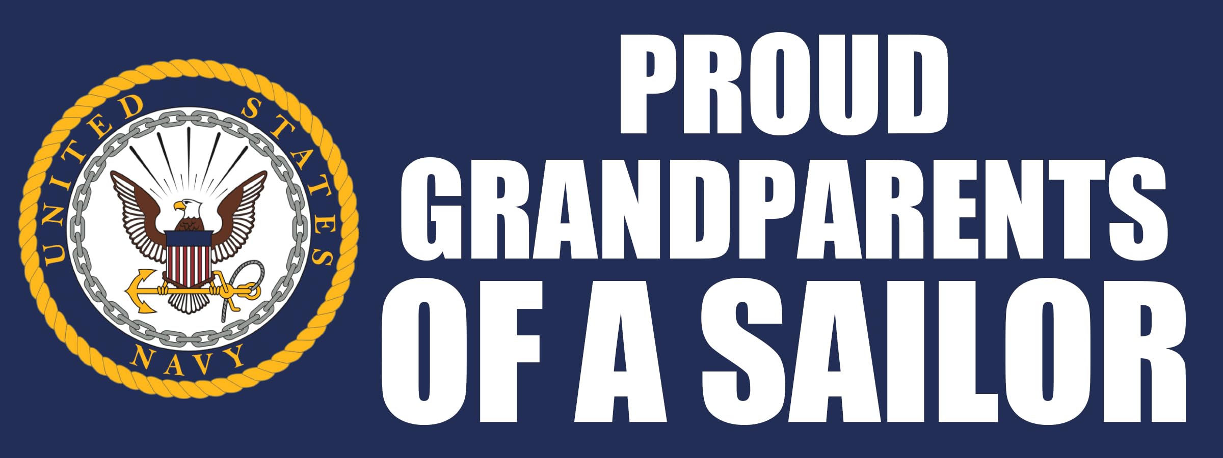 Autocollant Proud Grandparents of A Sailor, le sticker qui célèbre votre famille