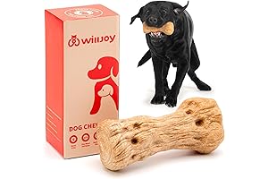 Willjoy Wooden Indestructible Dog Chew Toy for Aggressive Chewers