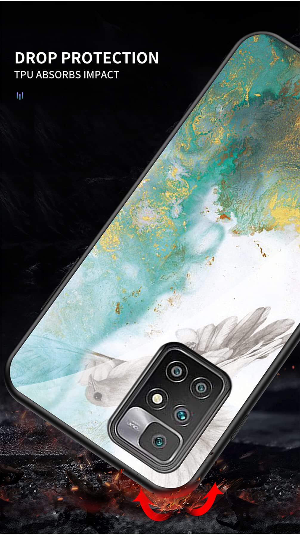BRAND SET Cover Per Xiaomi Mi 10 – Custodia In Silicone Morbido Con Vetro Temperato, Colore Bianco, Ultrasottile