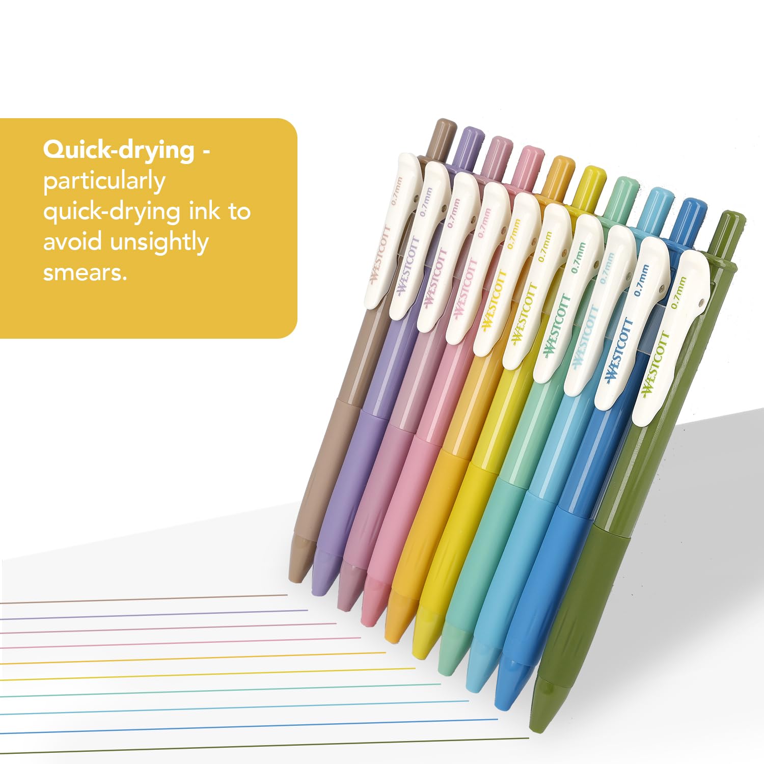 Westcott gel pens set 10 pieces spring edition, Spring Colours, 10 count (Pack of 1) - Image 3
