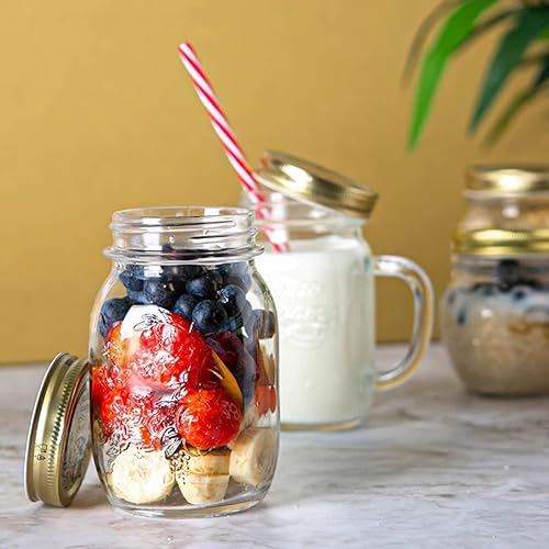 Miniatura 4 de Bormioli Rocco Quattro Stagioni - Tarros de vidrio (12 unidades), recipientes de almacenamiento de 17 onzas con tapas de metal herméticas para