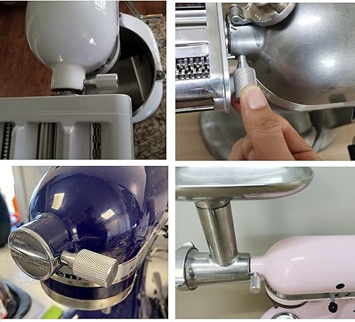 Miniatura 4 de Tornillo de pulgar de fijación para mezcladores Kitchenaid y Whirlpool, 2 piezas de repuesto para pomo de cubo más largo, color plateado