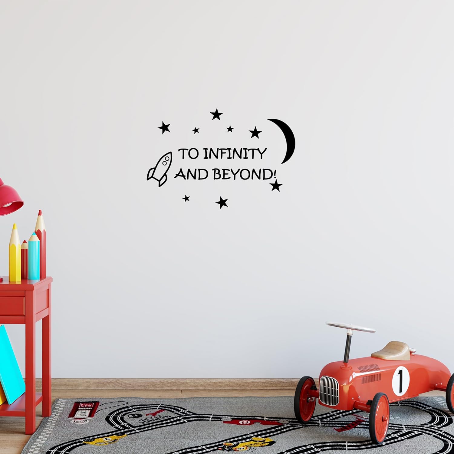 Infinity and Beyond! Vinyl Decals Quotes Kids Room Nursery Boys Room