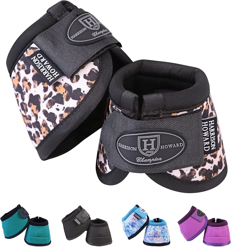 Bota de Sino para Cavalos Harrison Howard com Proteção Antigiro e Absorção de Impactos, Large, Par