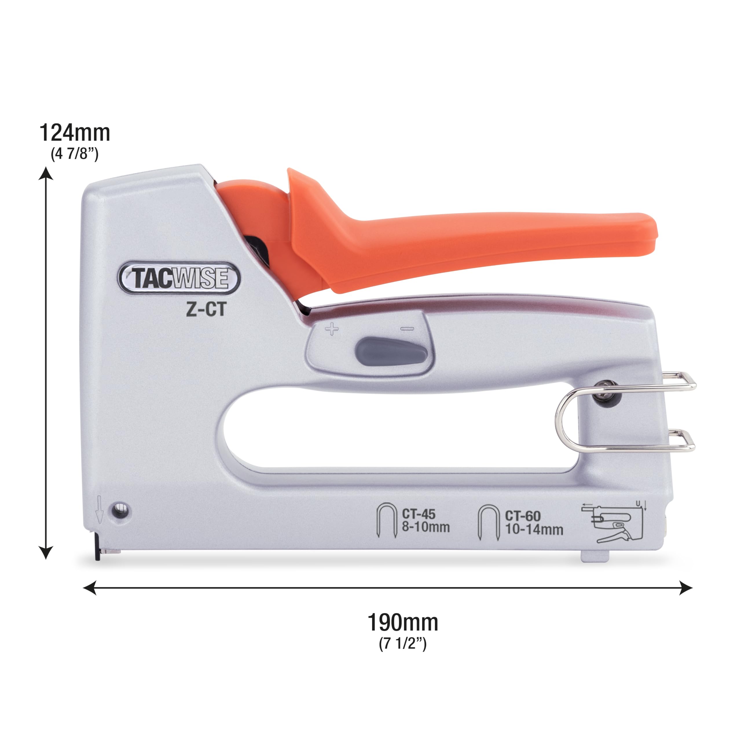 Tacwise 1763 Z-CT Duo Graffatrice in Metallo per Cavi con 4000 Punti, Utilizza Punti CT-45 e CT-60