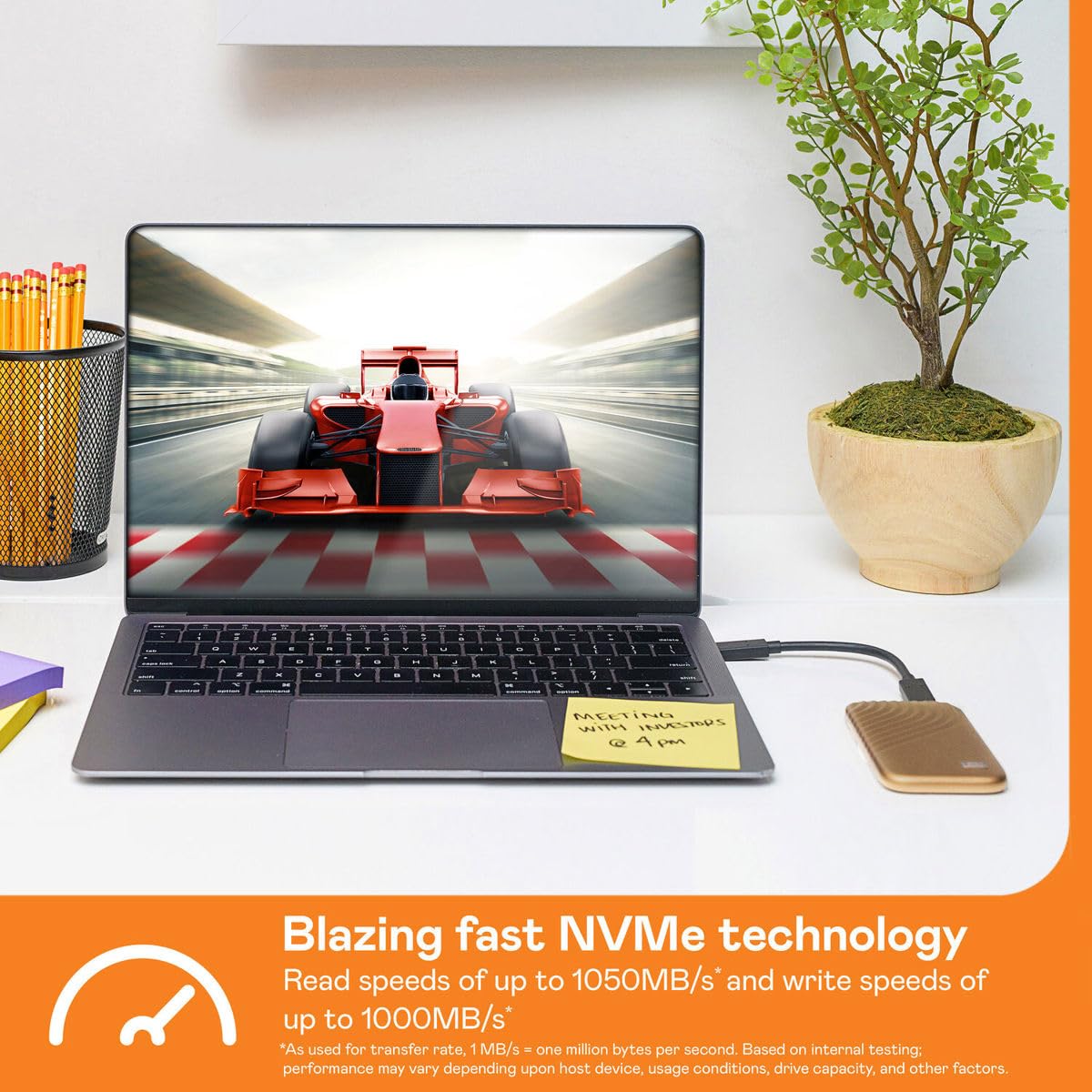 WD My Passport SSD 2 TB mobiler SSD Speicher (NVMe-Technologie, USB-C und USB 3.2 Gen-2 kompatibel, Lesen 1050 MB/s, Schreiben 1000 MB/s) Rose Gold