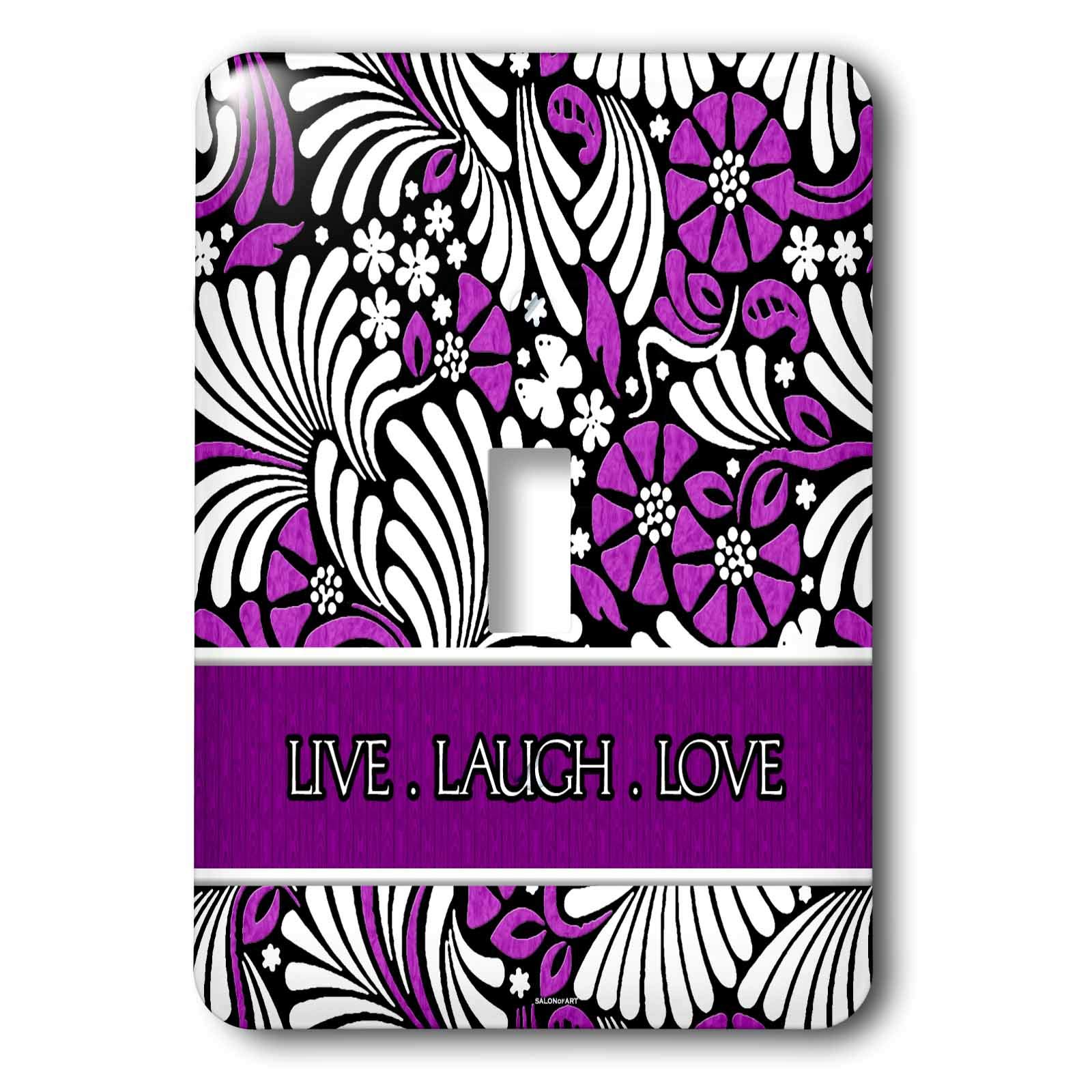 Interrupteur à baïonnette violet décoration murale de maison 3dRose LSP_15447_1