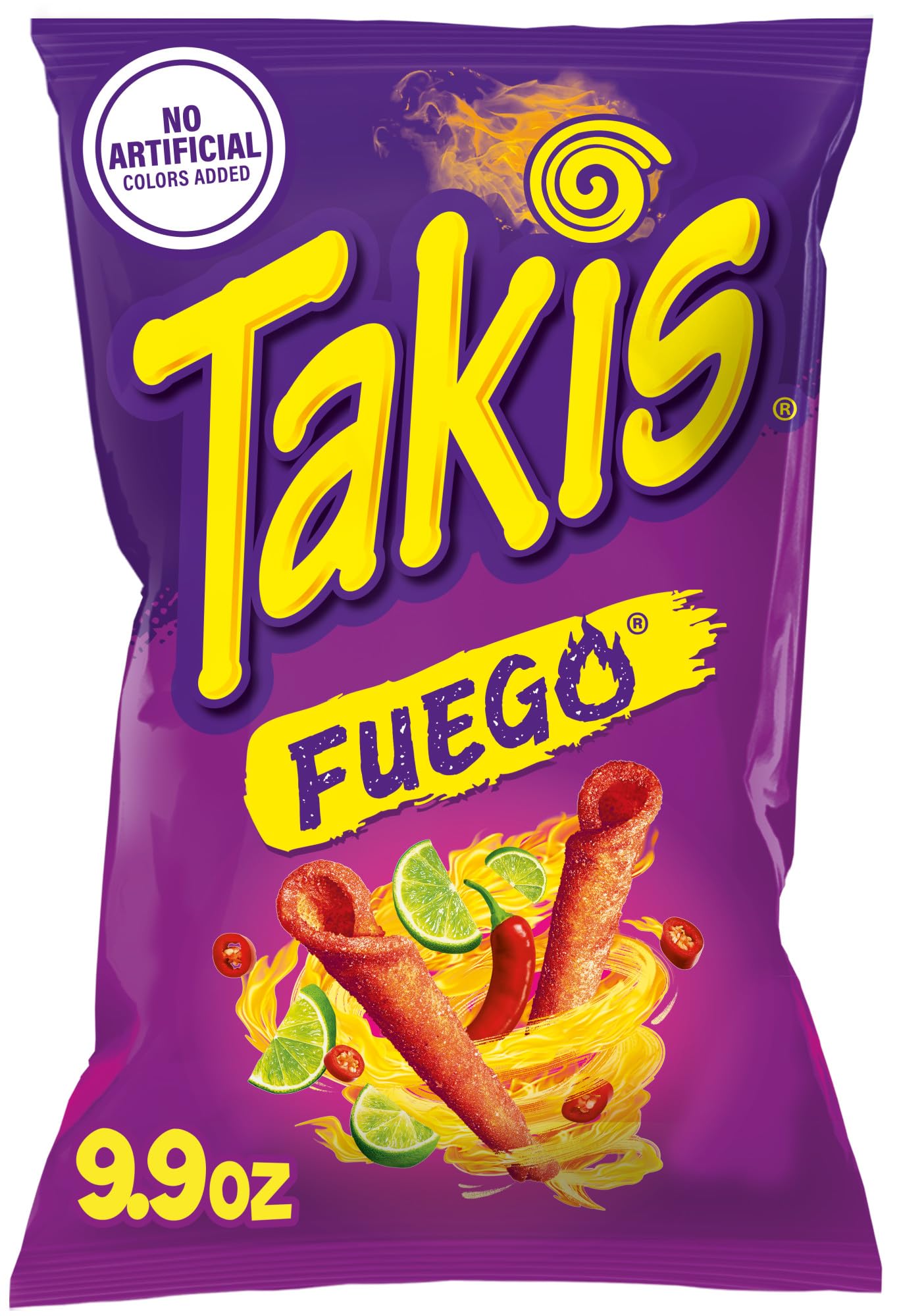 タキス フエゴ ホット チリ ペッパー & ライム 9.9oz (3パック) - Takis Fuego Hot Chile Pepper & Lime 9.9oz (Pack of 3)
