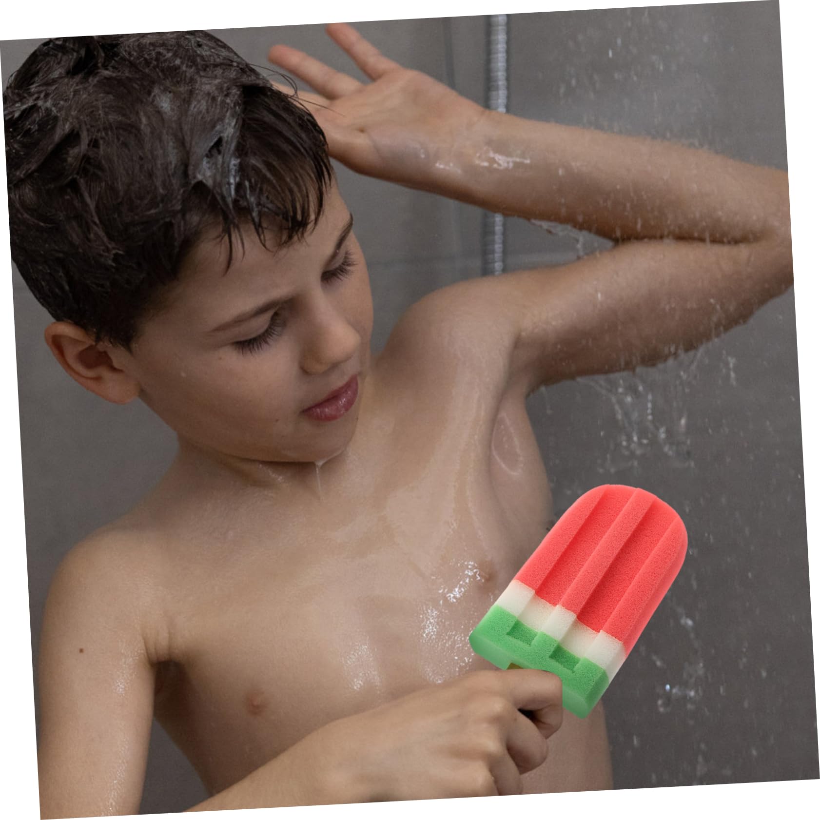 SOLUSTRE 3 Esponjas De Ducha Toalla De Baño Accesorios De Ducha Depurador De Ducha Corporal De Silicona Bola De Baño En Forma De Helado Esponjas Para Limpieza Baño Exfoliante Lavabo