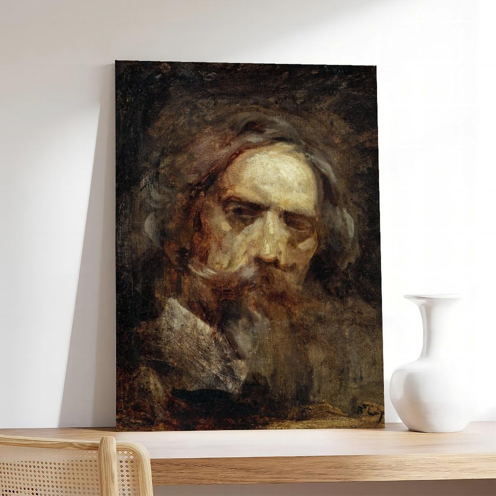 Poster su tela autoportrait (1874) per camera da letto, decorazione regalo