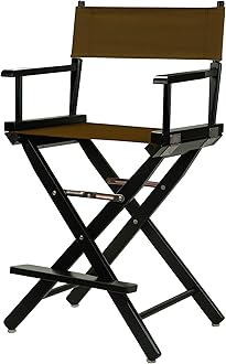 24" Director's Chair Black Frame-Brown Canvas