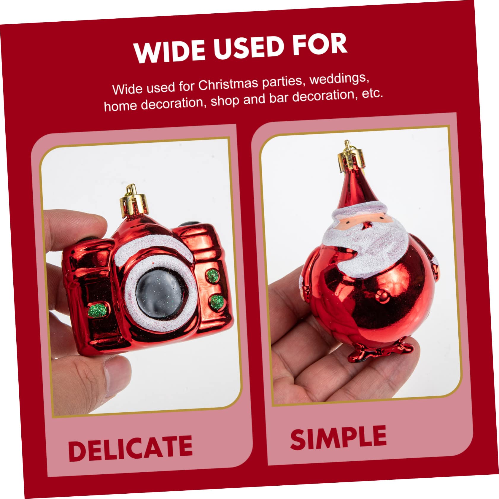 Ciieeo STK Christbaumschmuck weihnachtsdeko Weihnachts Party Weihnachtsbaum roter Anhänger Weihnachtsbaum hängende Verzierung Baumschmuck Anhänger Weihnachtsschmuck zum Aufhängen