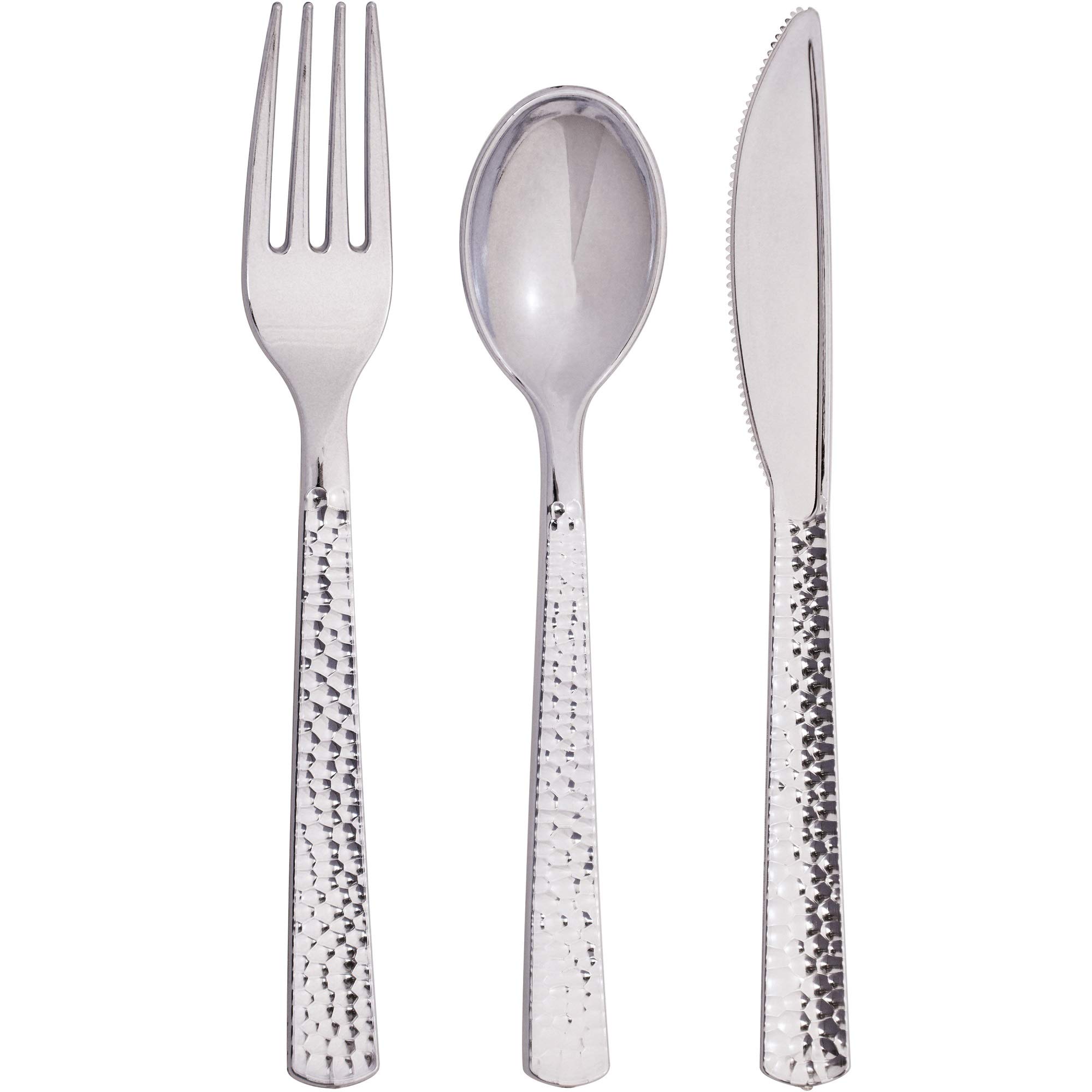 Club Pack of 288 Silver Hammered Cutlery Set 7.75