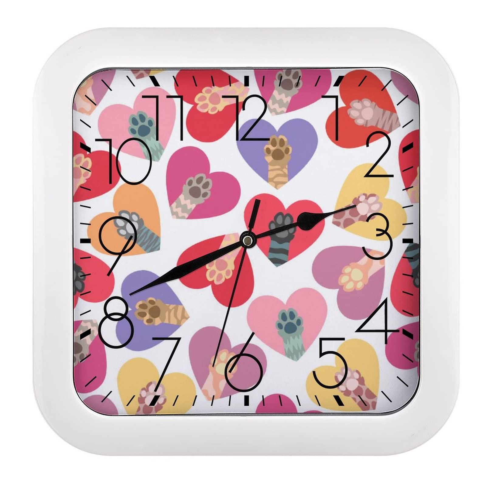 Horloge silencieuse design patte d'animal, la pendule moderne qui apaise votre bureau