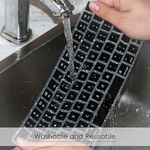 Miniatura 6 de Allinside Funda negra para teclado Apple Magic (MLA22LLA) con diseño de EE. UU
