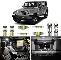 Vista 7 de Kit de 7 luces LED CANBUS para Jeep Wrangler JK de 2 puertas 2007 2008 2009 2010 2011 2012 2013 2014 2015 2016 2017 2018 súper brillantes 6000K