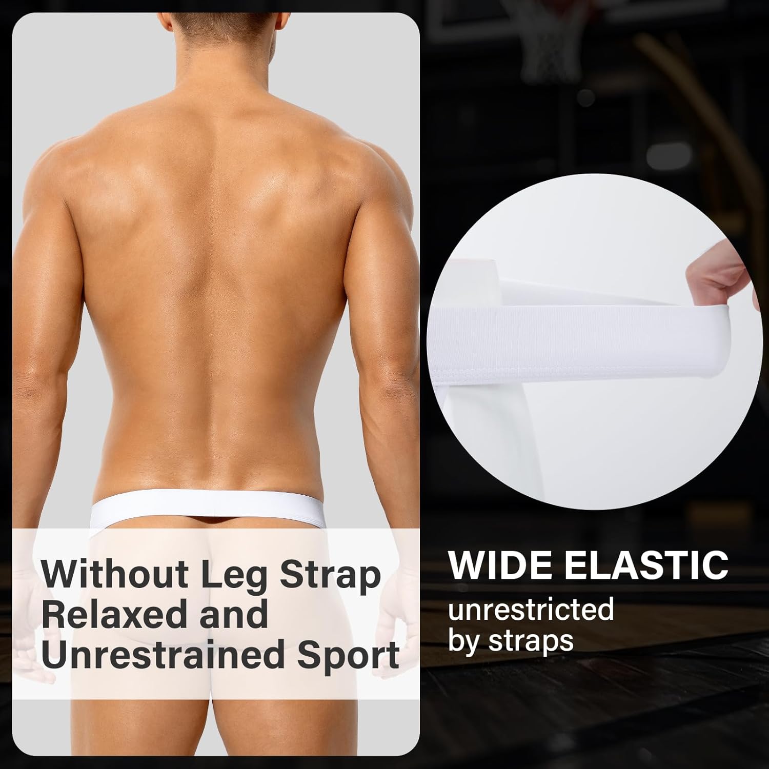 Arjen Kroos Jockstraps for Men Sexy Thong Underwear Dual Pouch Jock Strap Athletic Supporter - Image 4