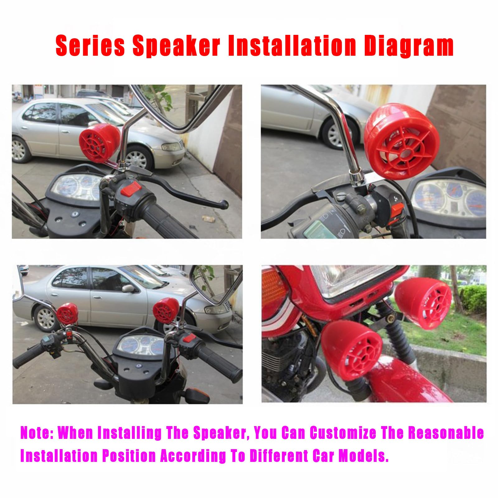 Kit Lettore Radio Bluetooth per Moto Altoparlante Stereo Audio Impermeabile Ricarica per Telefono Cellulare Allarme Antifurto Telecomando