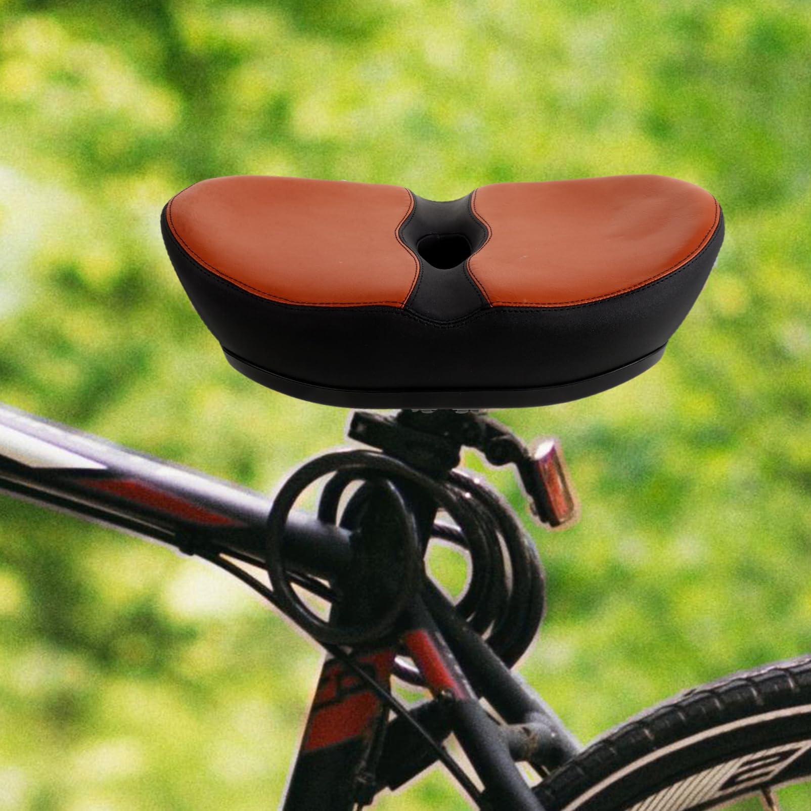Selle de Vélo sans Nez, Large, en Mousse PU, pour Vélo Électrique | Rembourrage Ergonomique, Nettoyage et Entretien Faciles, pour Vélo de Route, Installation Simple