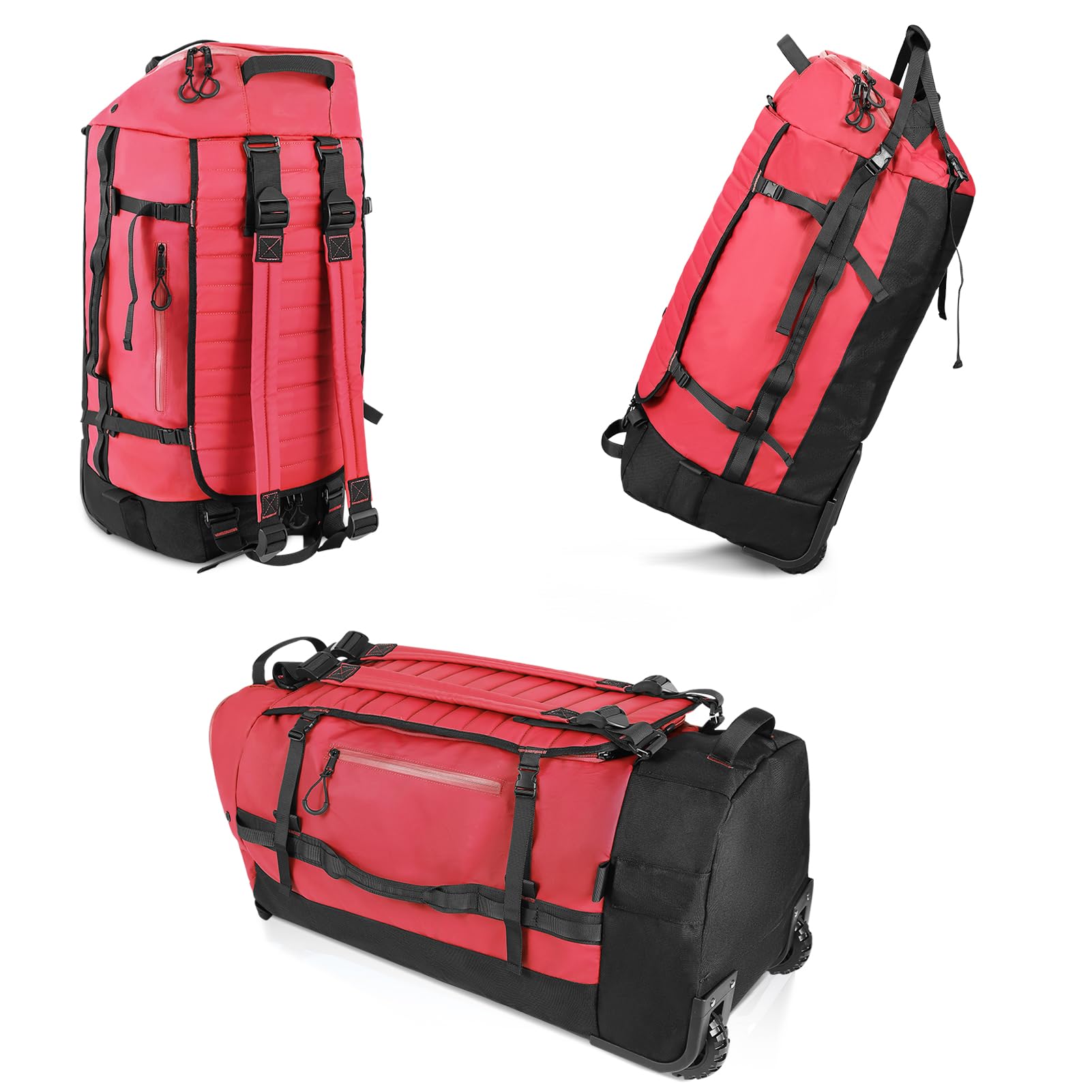Vomgomfom 86L Collapsible Wheeled Duffle Bag