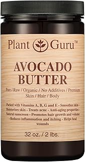 Avocado Body Butter 32 oz. 100% Pure Raw Fresh Natural Cold Pressed. Skin, Hair, Nail Moisturizer, DIY Creams, Balms, Lotions, Soaps.