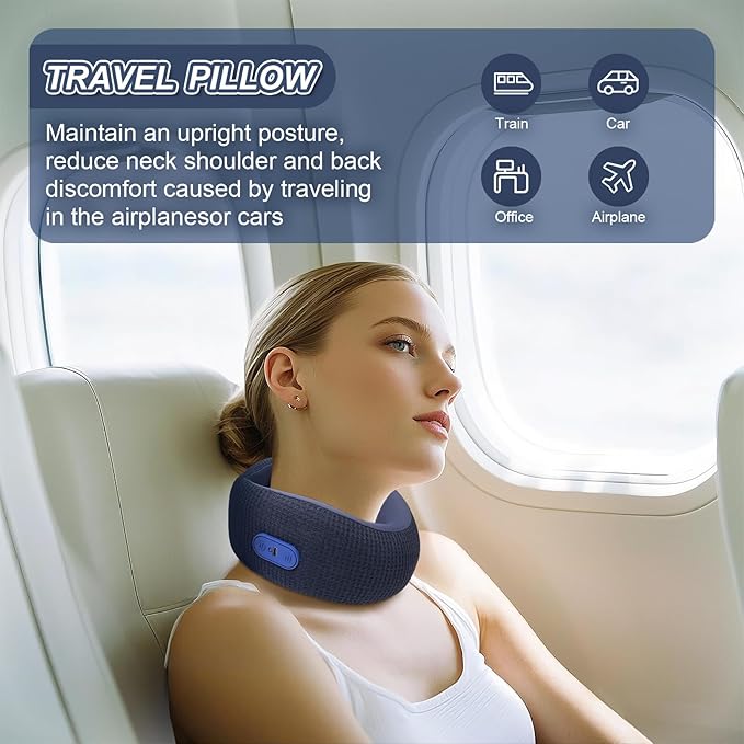 Almohada de viaje con calor y masaje cervical miniatura 6