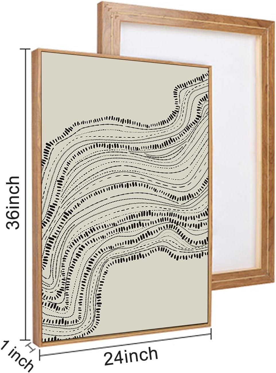 HLNIUC Navy Blue Abstract Framed Wall Art Set, Neutral Minimalist Canvas Wall Decor, Mid Century Modern Wall Painting, Grey Geometric Art Print for Living Room, Bedroom, Office - 24x36x3 HLNIUC Navy Blue Abstract Framed Wall Art Set, Neutral Minimalist Canvas Wall Decor, Mid Century Modern Wall Painting, Grey Geometric Art Print for Living Room, Bedroom, Office - 24x36x3