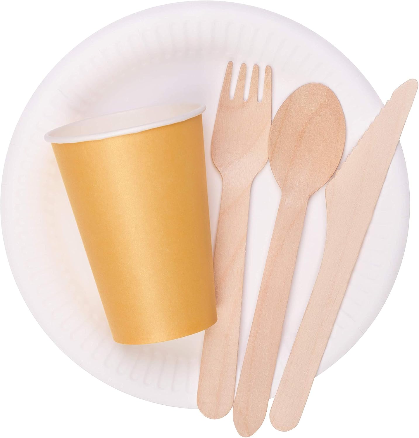 Concession Essentials Disposable Wooden Cutlery Spoons, Compostable and Earth Friendly, 6.25 Inch Length - Pack of 100 Spoons