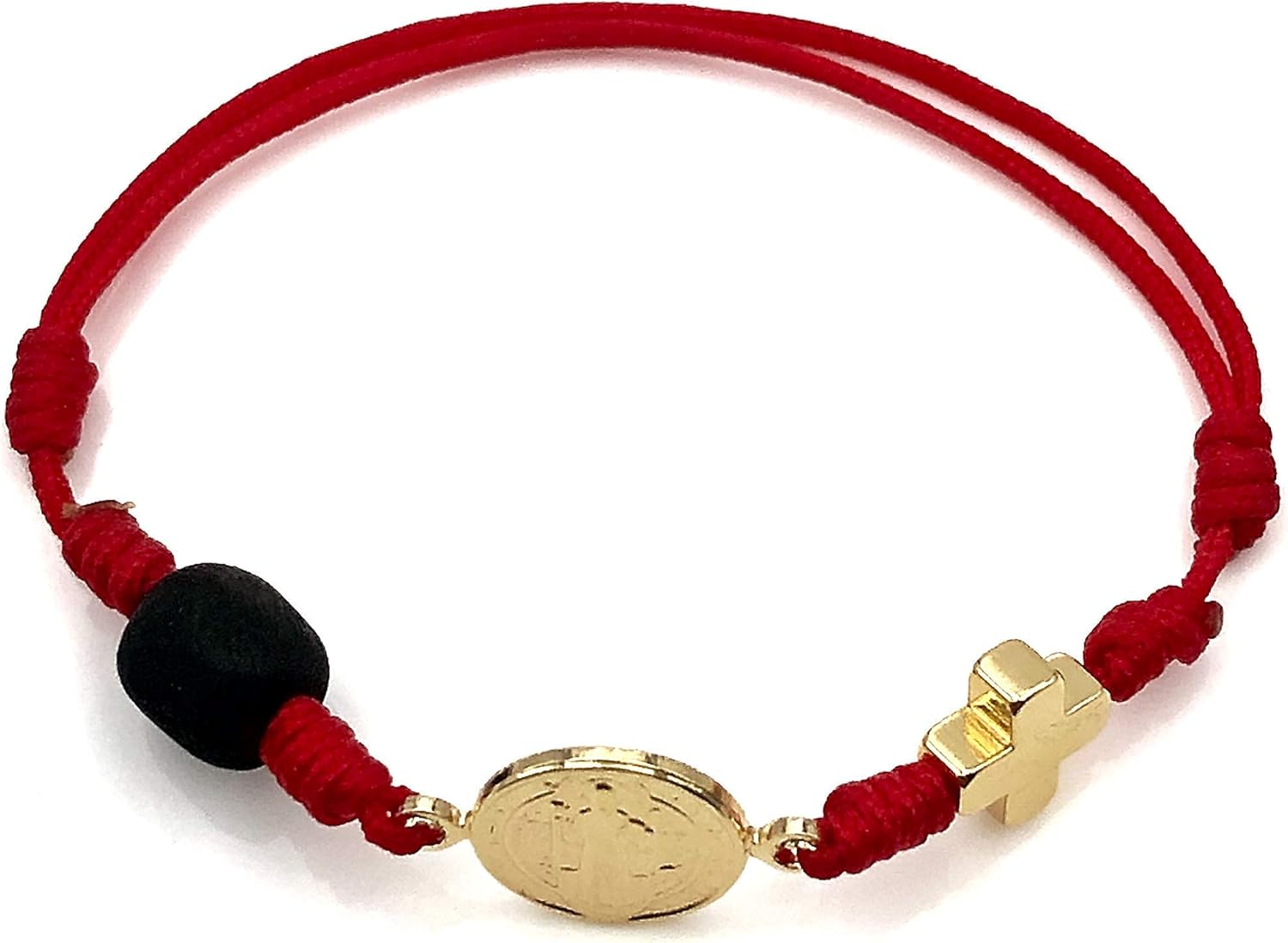 St Benedict Red String Bracelet for de New Family Member Genuine Azabache Jet Stone Welcome to the World - Image 5