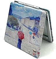 Vista 34 de Espejo Compacto Espejo de Cartera Espejo Pequeño de Maquillaje Espejo de Viaje Mini Espejo de Bolsillo Espejo de Lápiz Labial Flor de Almendro Van