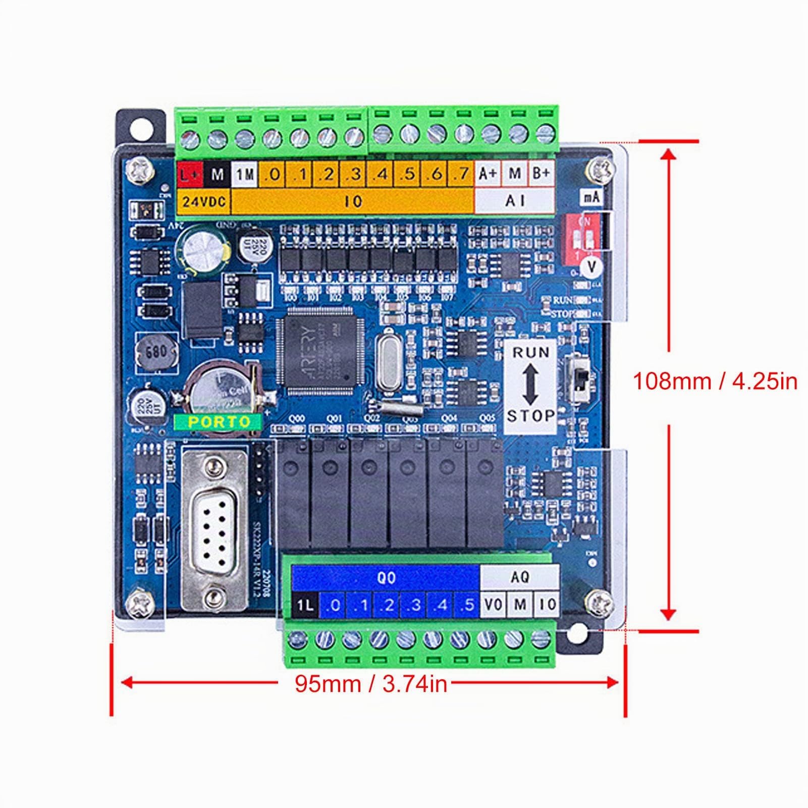 Carte De Contrôle Industrielle Programmable Logic Controller PLC CPU 222XP Accessoire Compatible Avec S7 200 Contrôleur logique programmable Pour le Contrôle 24V DC