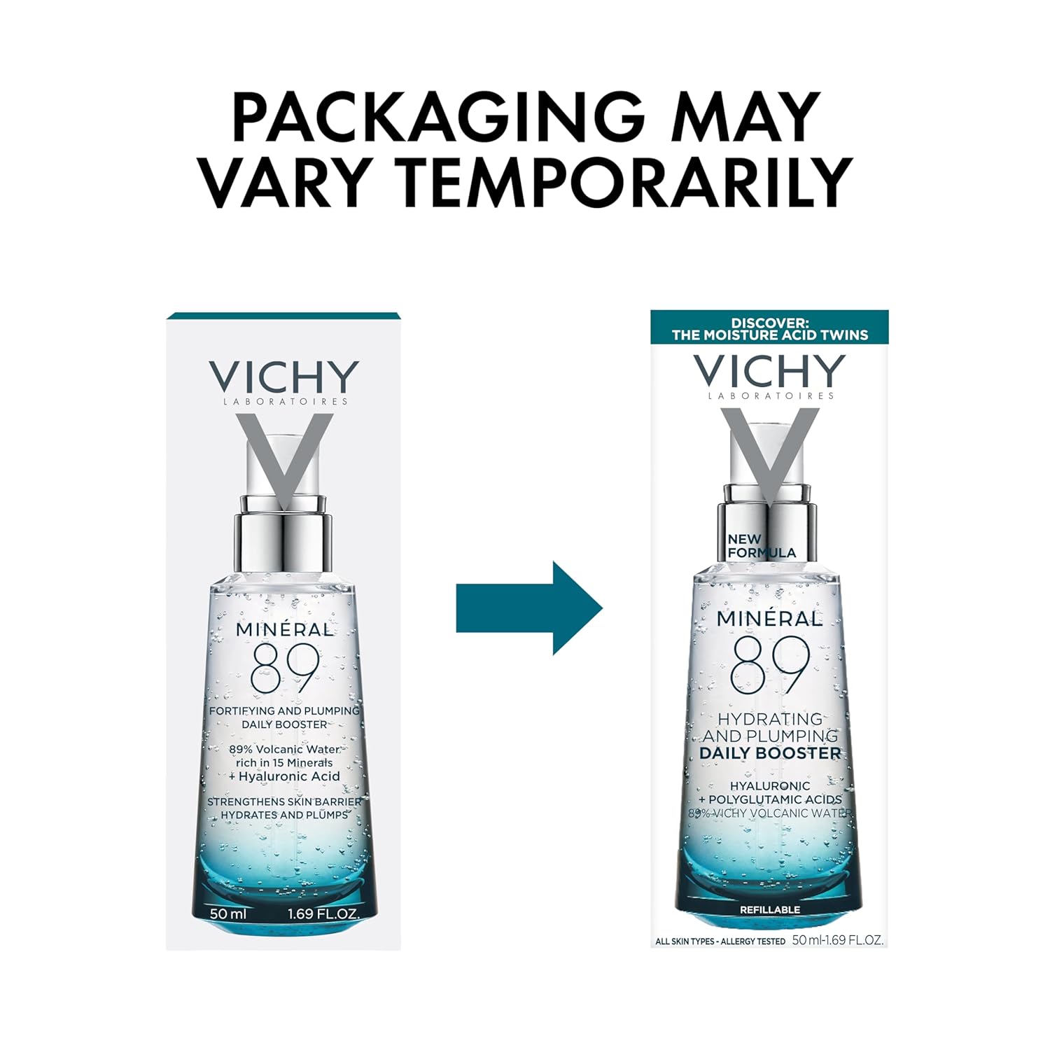 Vichy Mineral 89 Booster, Pure Hyaluronic Acid Serum for Face with Volcanic Mineral Water for Skin Barrier Repair, Plumps & Hydrates, Lightweight Moisturizing Gel, Oil-Free, Non-Sticky - Image 8