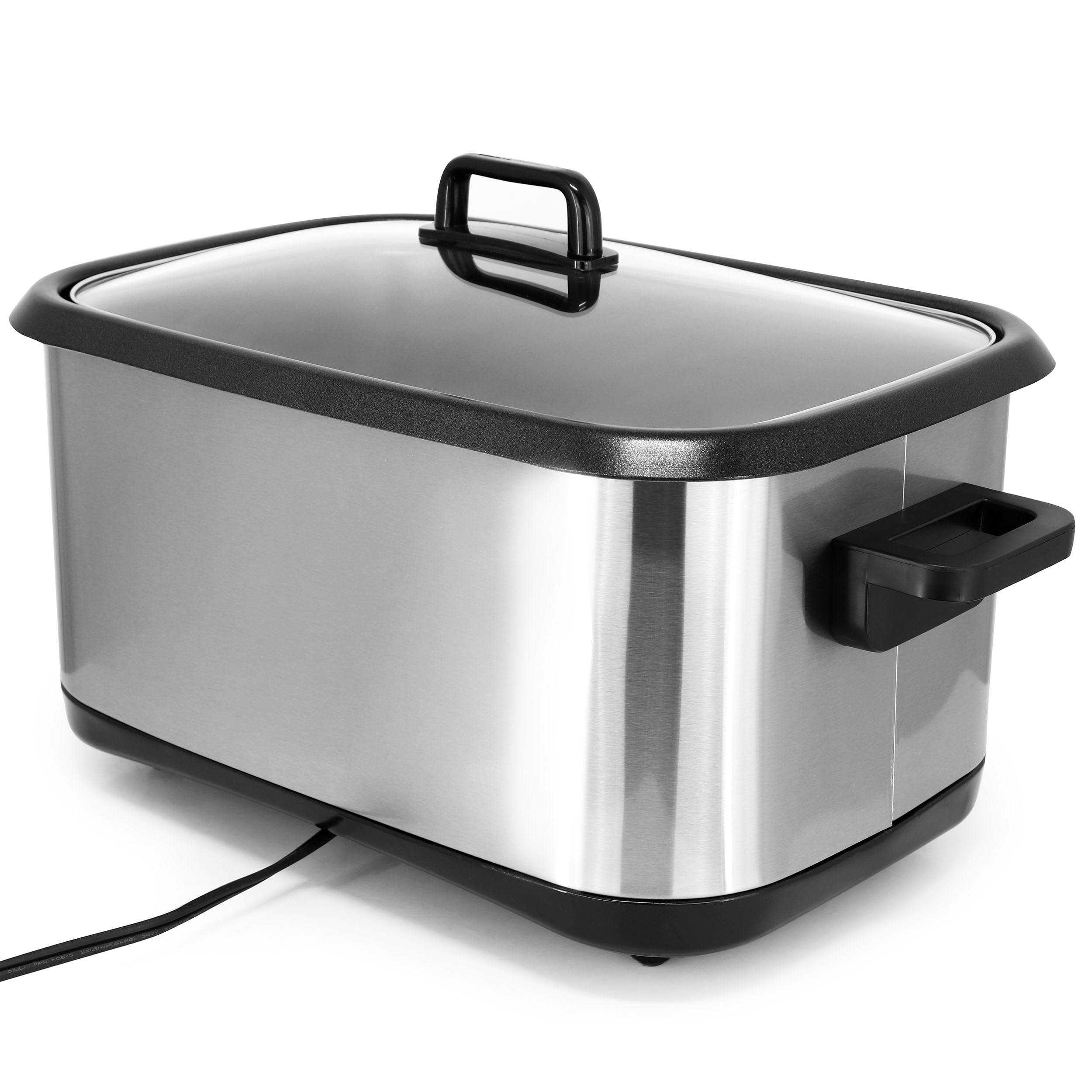 MegaChef Deluxe - Multicocina programable 12 en 1 de 8 cuartos con Sous Vide y multifunción, pantalla digital, temperatura y tiempo ajustables, olla extraíble, tapa de vidrio templado