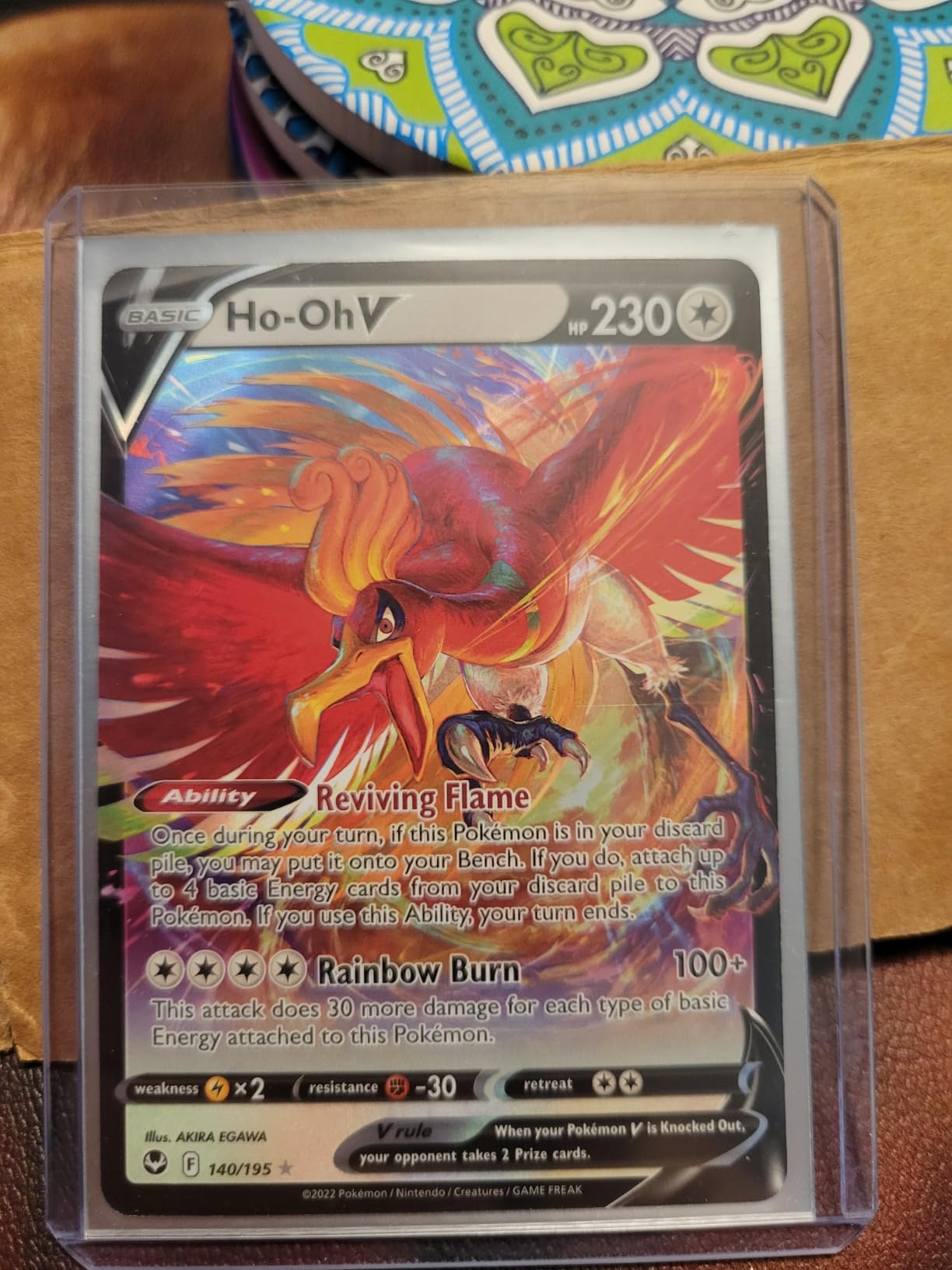 pokemon tcg silver tempest 140/195 ho-oh v card Amazon.com: Ho-oh V 140/195- Silver Tempest - Pokemon Ultra Rare Card main image 0