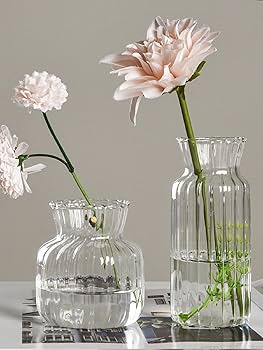 Amazon.co.jp: 花瓶花器 3つセット北欧 ガラス 小さな フラワー