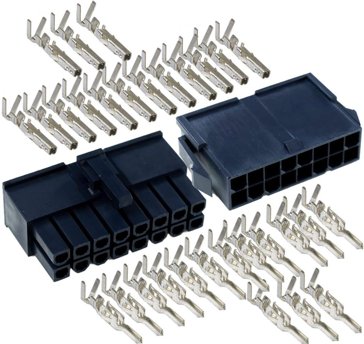 Black 16-Pin Connector Pitch 4.20mm.0165" w/18-24 AWG Pin Mini-Fit Jr ™ Glow Wire Capable