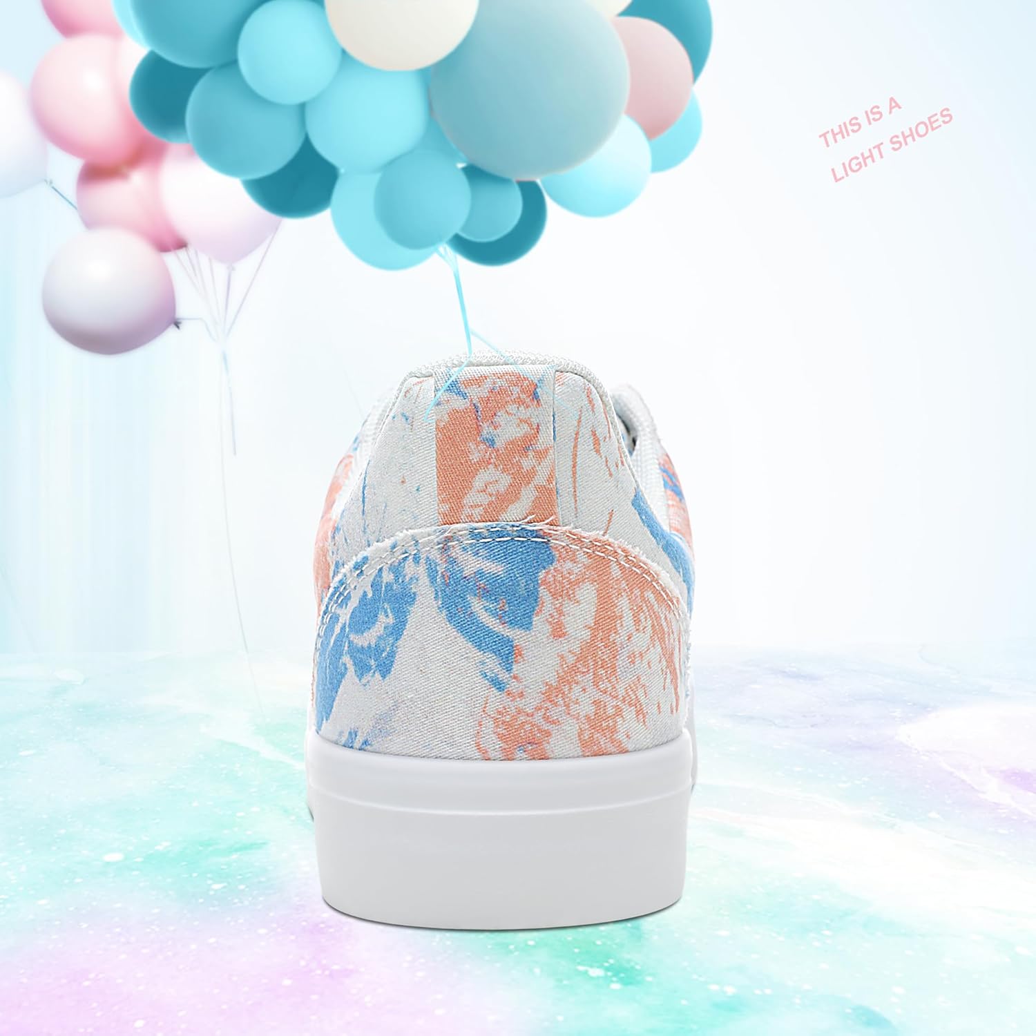 Obtaom Women's Canvas Sneakers Cute Lace up Fashion Sneaker Comfortable Skate Shoe for Lady Casual Tennis Flats - Image 2