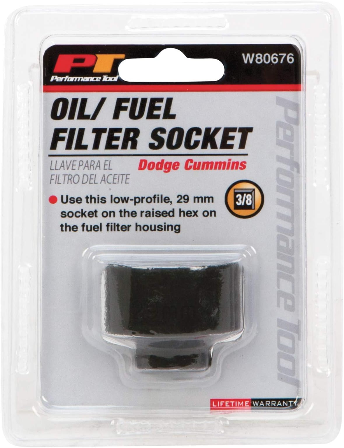 Performance Tool W80676 Cummins Fuel Filter Socket