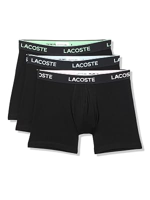 Lacoste mens Cotton Stretch Essentials Boxer Briefs 3-pack Amazon Exclusives