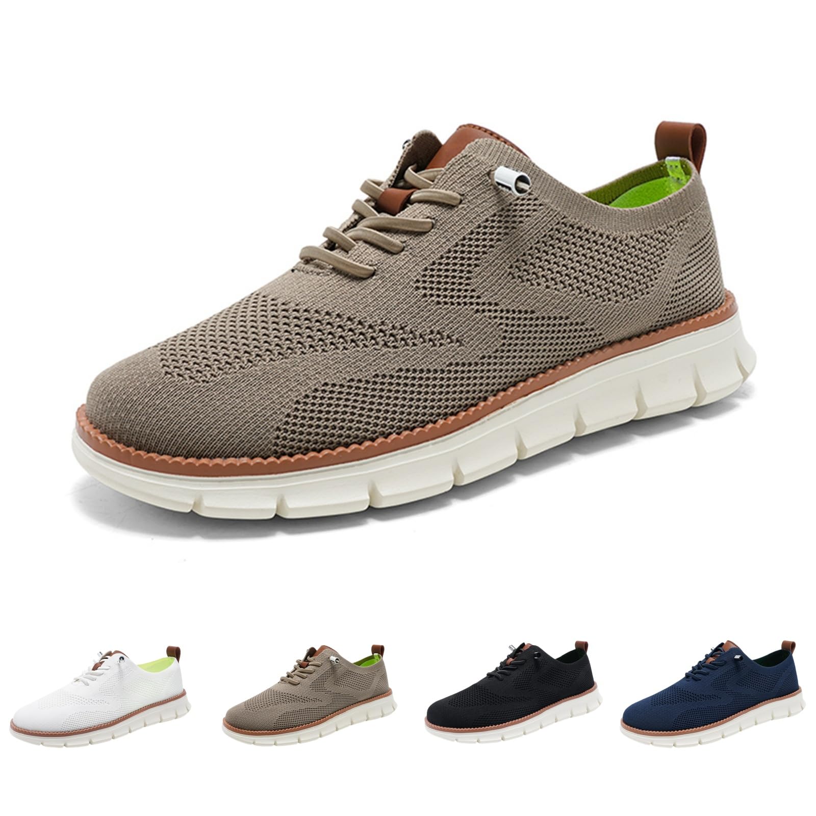Walkair - Chaussures Orthopédiques Ultra Confortables Homme Oxfords, Chaussures de Ville Décontractées Respirantes, Mocassins Légers à Lacets pour Marche